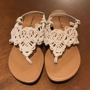 American Eagle cream sandals